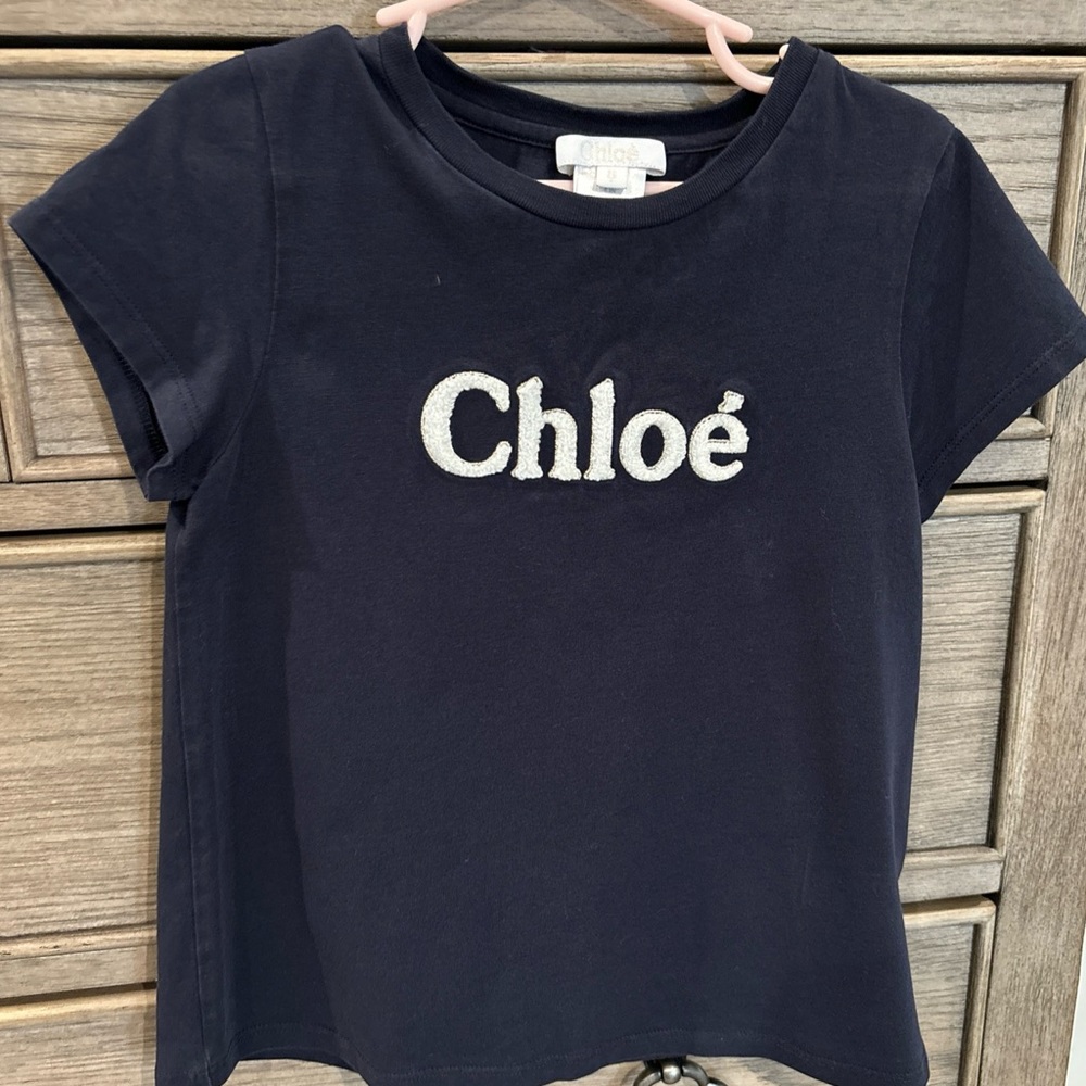 Chloe girls size 8 navy blue tshirt
